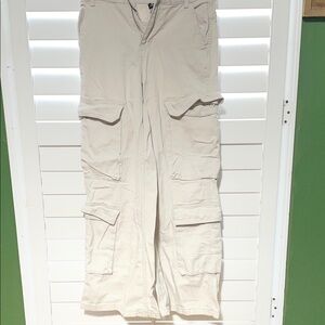 Divided Women's Beige Cargo Jeans